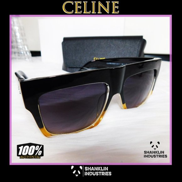 🤍🐼CÉLINE🐼🤍 Two Tone Gradient Sunglasses W/ Purple Lenses CL41756 - Picture 12 of 14